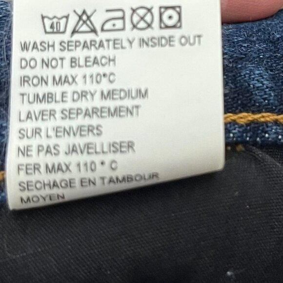 Joseph Den High Rise Straight Jeans Women’s Size 28 Medium Wash Button Fly - Picture 13 of 13